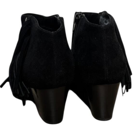 VIONIC Faros Fringe Black Suede Studded Western Boots SZ 7 - Picture 5 of 9